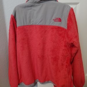Pink The North Face fleece jacket